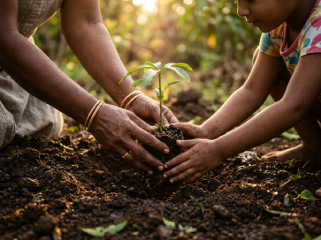 Nurturing a sapling for child's future